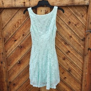 B Darlin Mint Lace Sequin Dress